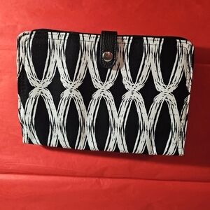Thirty-One Black and White Clutch (Double Up Crossbody Missing Strap)